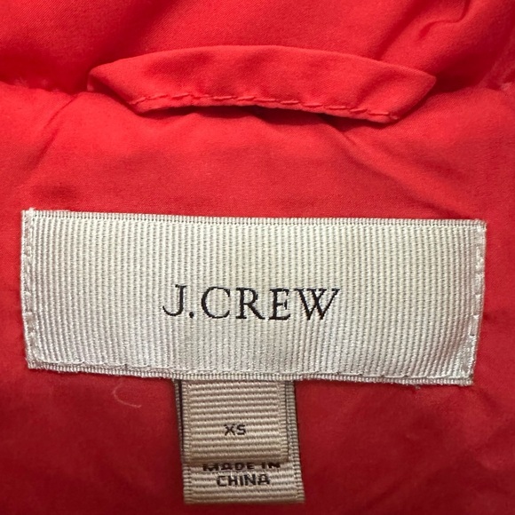 089 J.Crew | UK Quilted Puffer Vest | Red Salmon Lightweight Down (Size XS) - Picture 5 of 11